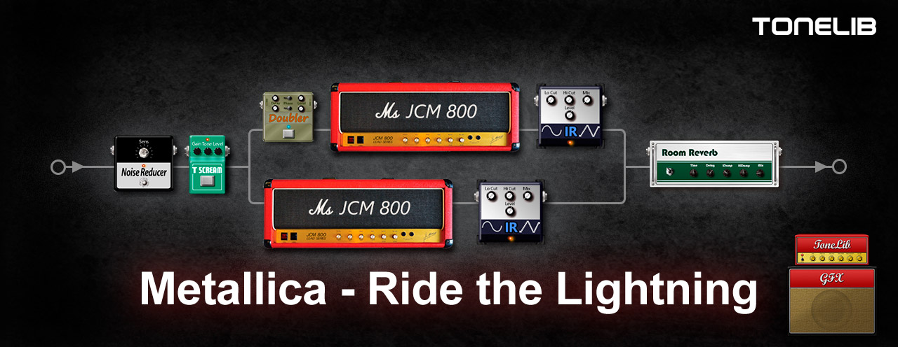 Авторский пресет BGelais для ToneLib GFX в стиле звучания группы Metallica с альбома Ride the Lightning.  
